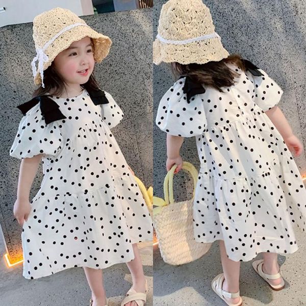 

girl's dresses girls clothes toddler girl short sleeve dress casual dot 2021 fashion design children princess, Red;yellow