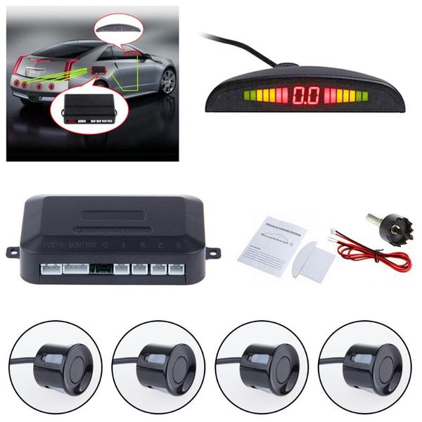 

car rear view cameras& parking sensors led reverse backup radar system with 4
