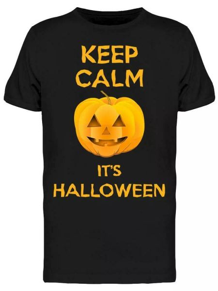 

keep calm is halloween tee men's -image by shutterstock, White;black