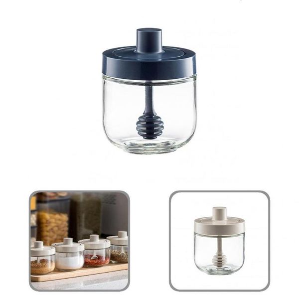 

storage bottles & jars glass durable condiment jar spice bottle no odor seasoning sealed kitchen gadget