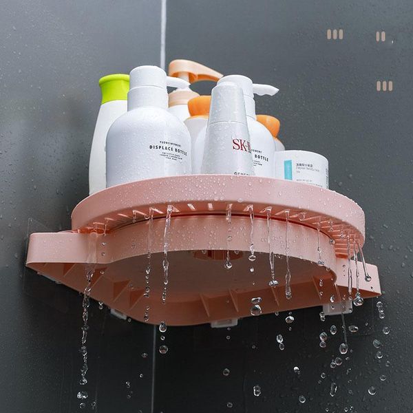 

the 360-degree rotating shelf universal seamless installation for kitchen and bathroom multifunctional storage rack bath accessory set