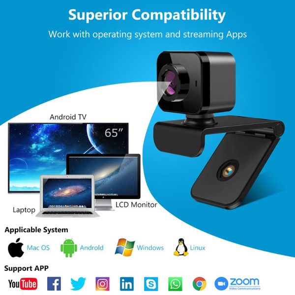 

webcams webcam 1080p with built-in hd microphone autofocus usb rotatable 2 mega pixels web cam for live video conference work learning