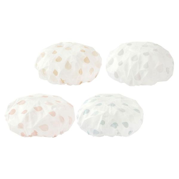 

shower caps 4pcs adjustable waterproof elastic bathing face wash