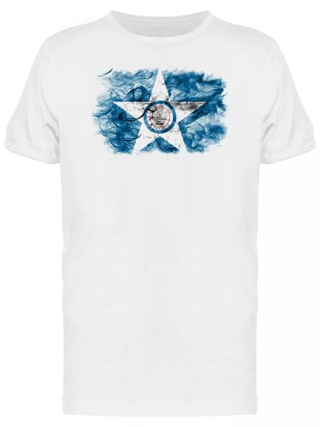 

houston smoky flag men's tee -image by shutterstock, White;black