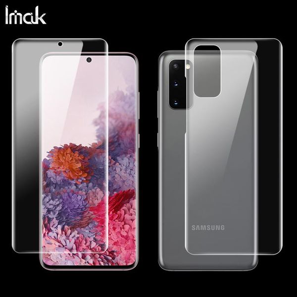 

imak hydrogel iii film for galaxy s20 ultra plus 5g rear front back screen protective transparent oleophobic cell phone protectors