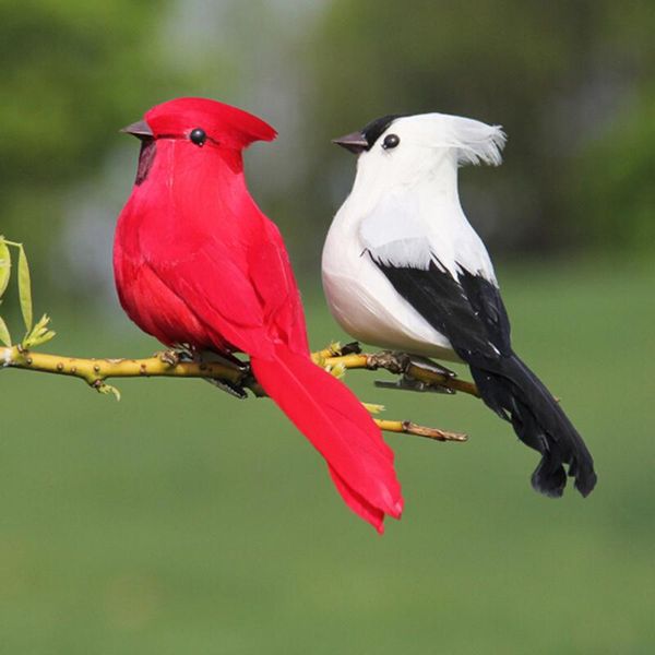 

decorative objects & figurines 1pc creative foam feather artificial parrots imitation bird model home outdoors garden wedding decoration orn