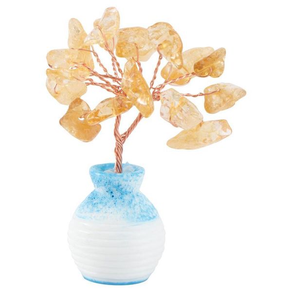 

1pc mini natural crystal fortune tree auto office po props adornment home deskdecorative miniatures objects & figurines