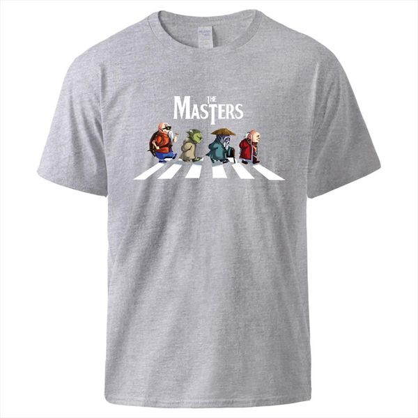 

master roshi evolution summer fashion mens cotton tee kamehameha print male short sleeve sportswear streetwear, White;black