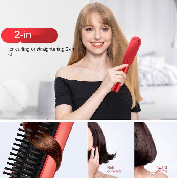 

electric hair brushes the usb wireless straightener roll straight dual-use ceramic travel portable charging curler