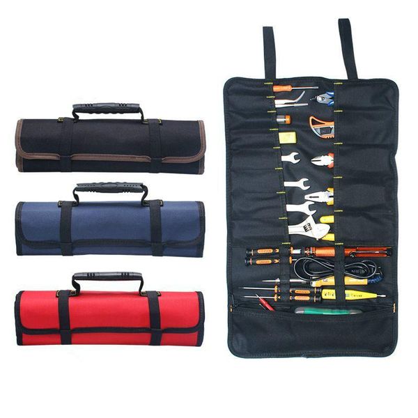 

car organizer storage oxford multifunctional reel kit canvas roll repair tools bag waterproof auto