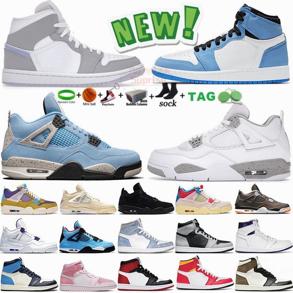 

mid wolf grey 1 1s mens basketball shoes jumpman 4 4s white oreo 30th desert moss black sail university blue hyper royal mocha unc womens sp