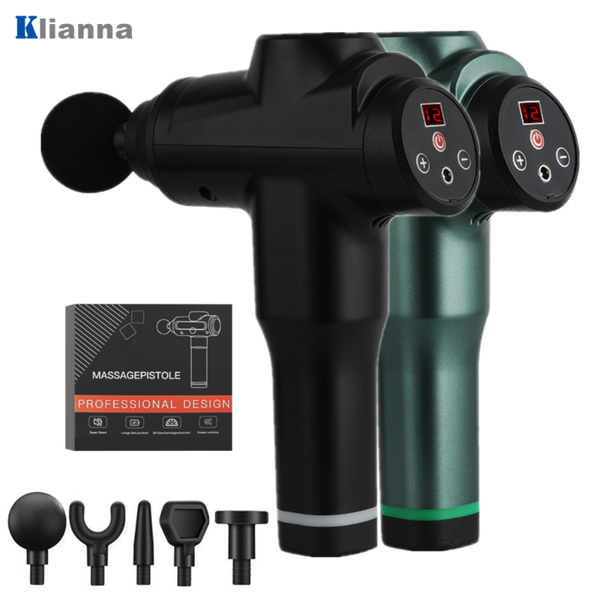 

massage gun electric fascia sport therapy body percussive vibration for relief relaxation exercising 5 head