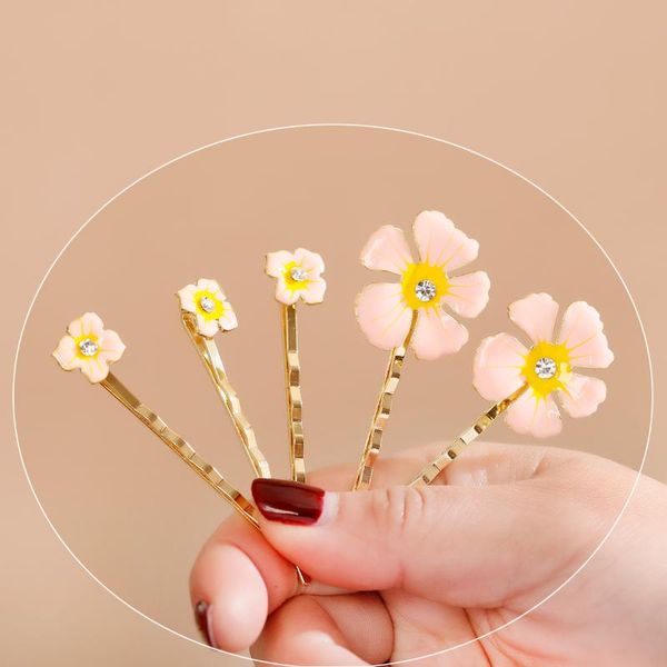 

hair clips & barrettes 1set handmade flowers pin for women fashion geometric flower headwear girls sweet hairpins accessorie, Golden;silver