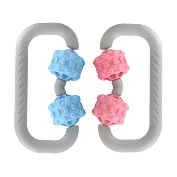 

accessories manual pain relief 2 wheels muscle massage roller plastic handle relaxation