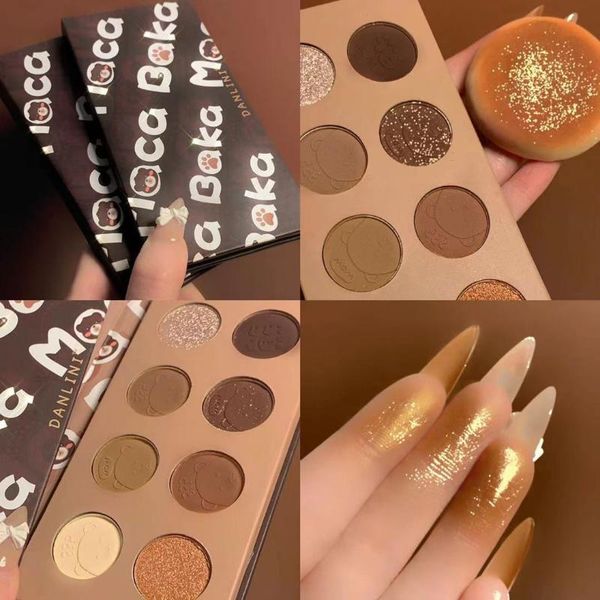 

eye shadow 8-color eyeshadow palette matte pearlescent student earth color desert rose facial beauty products makeup
