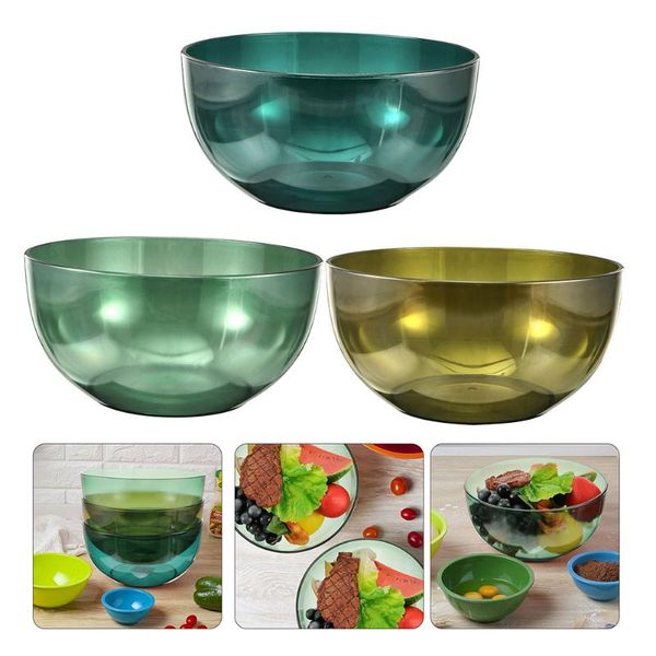

bowls 3pcs vegetable salad storage holders fruit (assorted color)