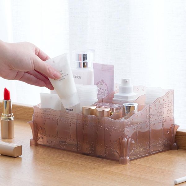 

bathroom storage & organization meyjig large capacity makeup box cosmetic organizer desk make up display case brush lipstick holder