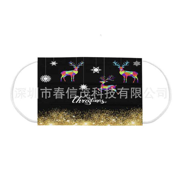 

selling 2022 christmas year disposable positioning printing mask three-layer protective