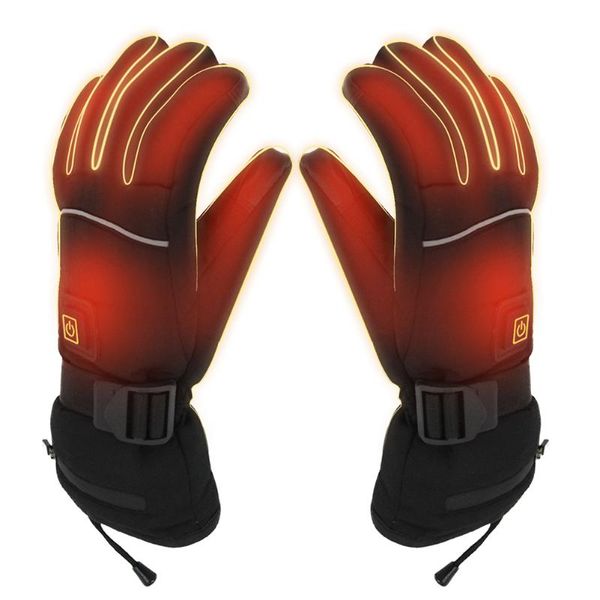 

7.4v motorcycle heated gloves rechargeable hand warmer charger lithium battery powered motorbike racing riding winter cycling, Black