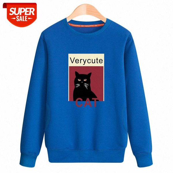 

sweater trend boys korean students loose capless round neck long-sleeved blouse #if8j, Black