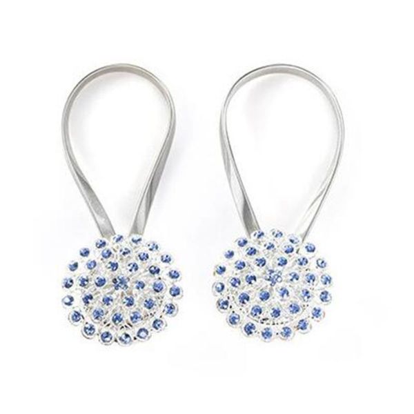 

durable curtain el diamond magnetic tiebacks clip buckle elegant home flower shaped magnet (blue) other decor