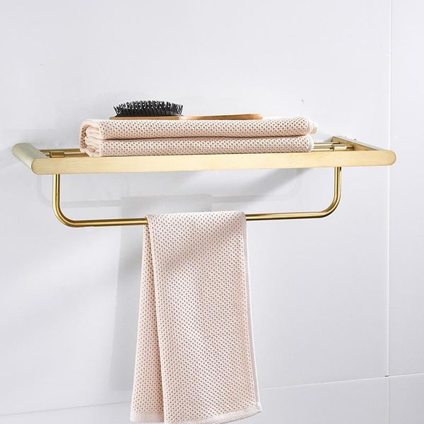 

towel racks 304 stainless steel brushed gold movable bath holder bathroom accessory hanger
