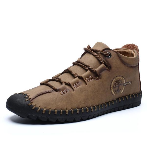 

boots manley arty men's leather ankle autumn winter men boot shoes fashion casual male, Black