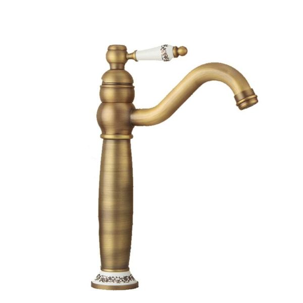 

antique bronze brass gold and cold water kitchen sink rotary basin handle lever mixer tap bathroom faucets