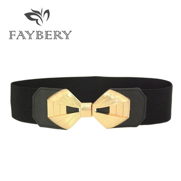 

belts fashion golden buckle women for jeans wide elastic waistband black belt woman strap, Black;brown