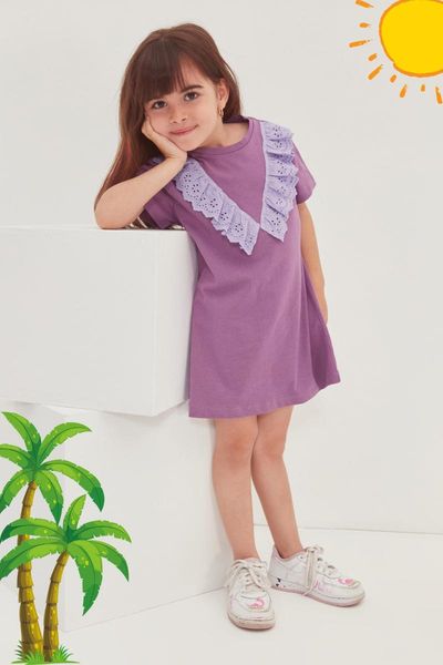 

casual dresses trendyol embroideries detailed girl child knitted suit tkdss21el4345, Black;gray