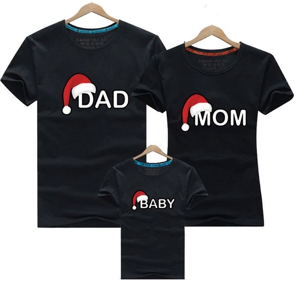 

matching outfits mommy daddy kid son baby christmas family clothes child t-shirt letter print 210417, Blue