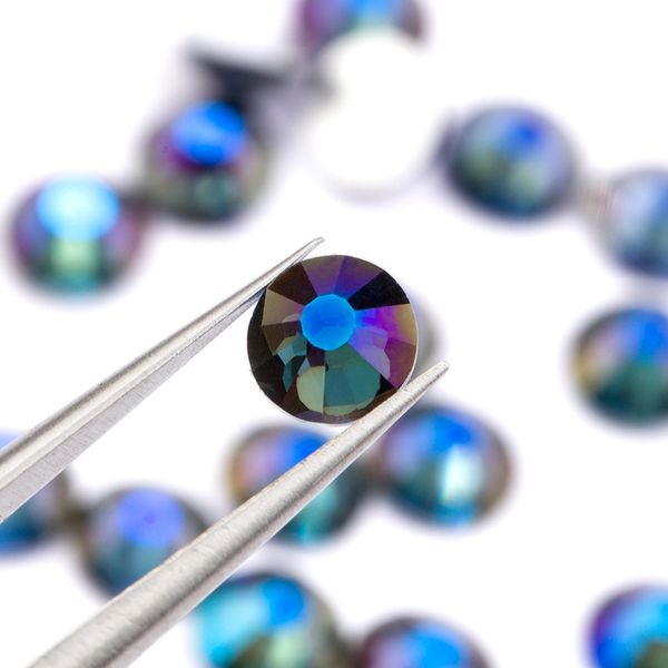 

loose diamonds mixed sizes shiny violet crystal glass rhinestones non ix nail rhinestones for clothes 3d manicure accessories, Black
