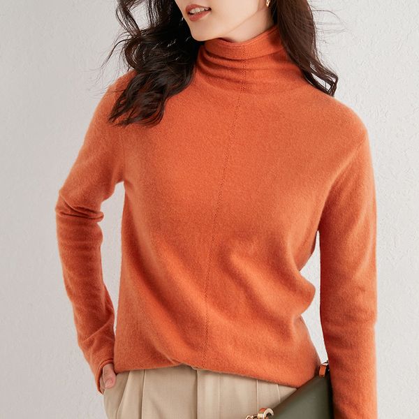 

sweaters autumn winter warm sweaters women cashmere knitting high collar jumpers female soft quality pullovers 12colors s-xxl, White;black