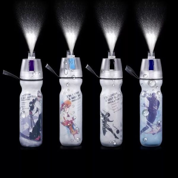

Double deck cold spray water cup, outdoor bicycle, bicycle kettle, one box.