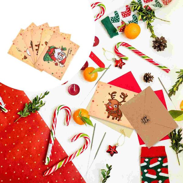 

greeting cards 6 sets christmas party creative invitation cartoon
