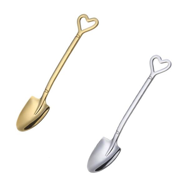 

spoons 2 pcs dessert practical cake stainless steel stirring
