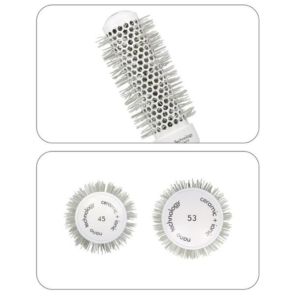 

hair brushes anti-static comb detangling round brush styling curling straightening tools for salon home use, Silver