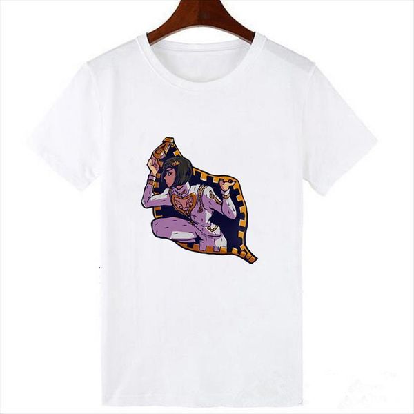 

jojo bizarre graphic adventure womens t shirt funny casual cool hip hop tees female, White