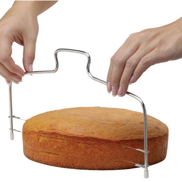

adjustable wire cake leveler pizza dough cutter tools stainless tangent for cutting embryos bread frame baking & pastry