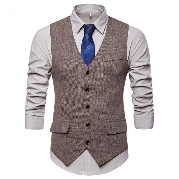 

men's vests spring british business suit vest waistcoat men fashion formal dress single breasted classic v-neck wedding top, Black;white