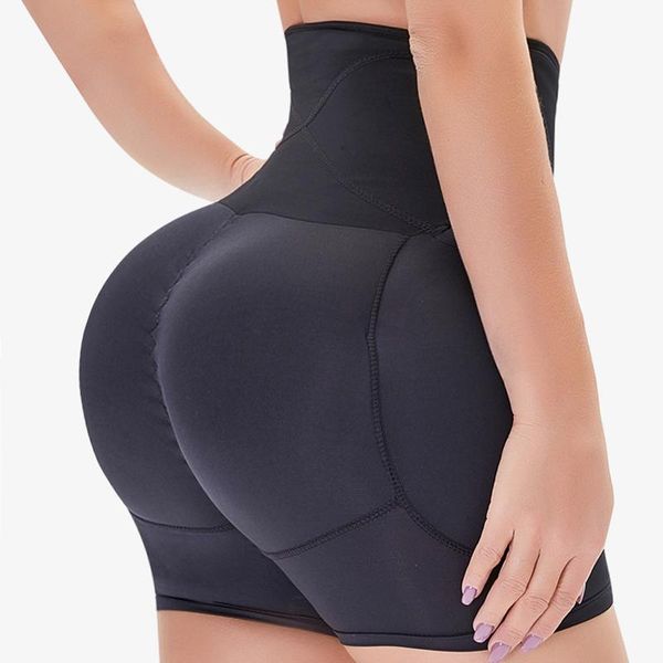 

women high-waisted abdomen and hip pants fake buttocks side breasts shapers high waist trainer shapewear plus size quick-drying women's, Black;white