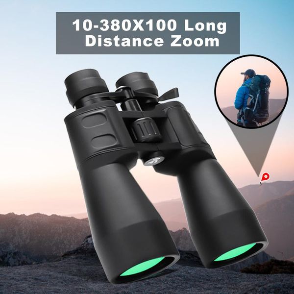 

telescope & binoculars professional binocular 10-380x100 high magnification 10-60 times zoom long range waterproof bak4 hunting