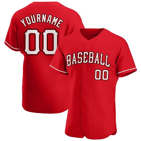 

custom red white-black-0047 authentic baseball jersey, Blue;black