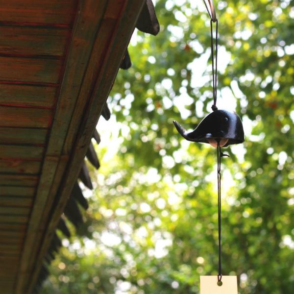 

decorative objects & figurines vintage black whale metal wind chimes creative tourist souvenirs windchime japanese style cast iron windbell