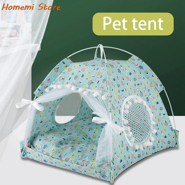 

cat beds & furniture pet tent house bed portable teepee with thick cushion available for dog puppy excursion outdoor indoor
