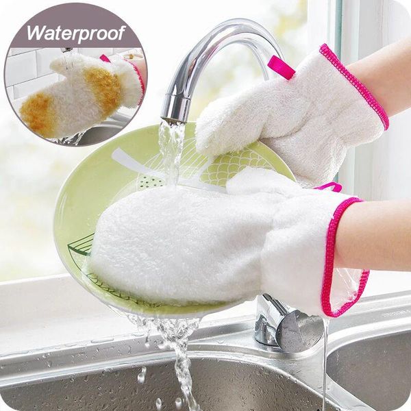 

disposable gloves waterproof dish washing bamboo fiber dishwashing anti-oil household cleaning glove kitchen supplies