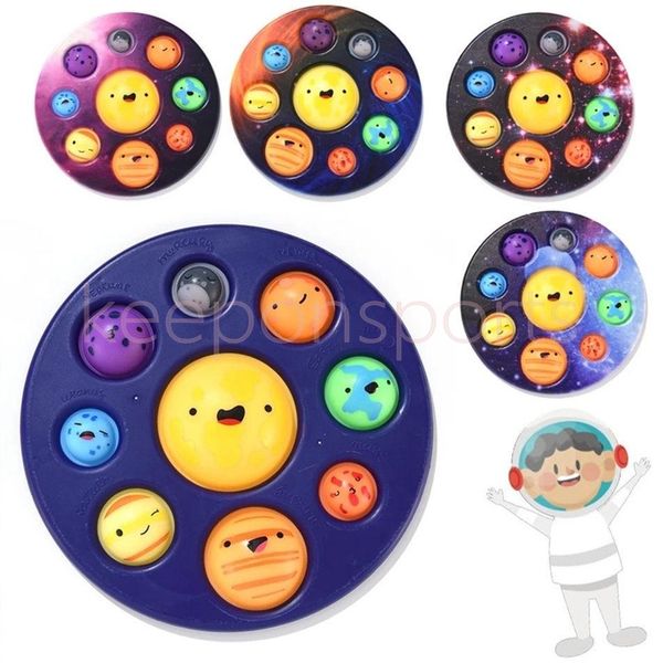 

eight planet fidget toys push bubble early education decompression finger pressing bubble children bathroom toy dhl xc299