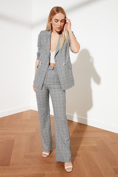 

women's jackets trendyol button detail jacket twoss21ce0036, Black;brown