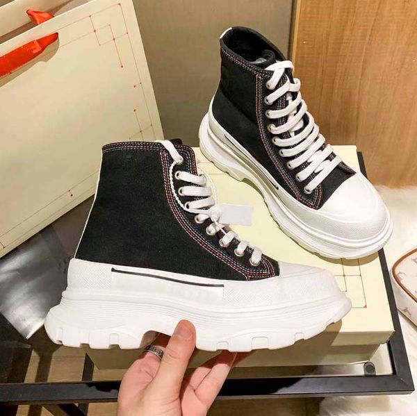 

women designer shoes sneakers shoe brands loafers lace up deck canvas sneaker thick broad rubber sole outsole black with box