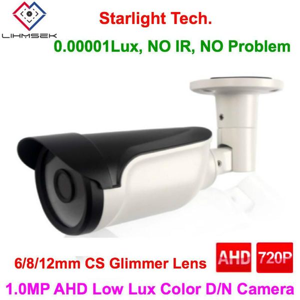 

lihmsek outdoor waterproof ahd camera with starlight technology 1.0mp 720p hd color day and night surveillance ip cameras